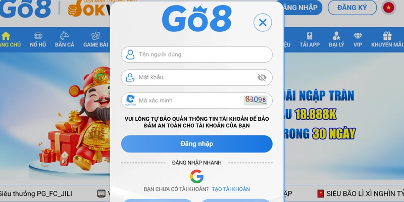 Đăng nhập Go8
